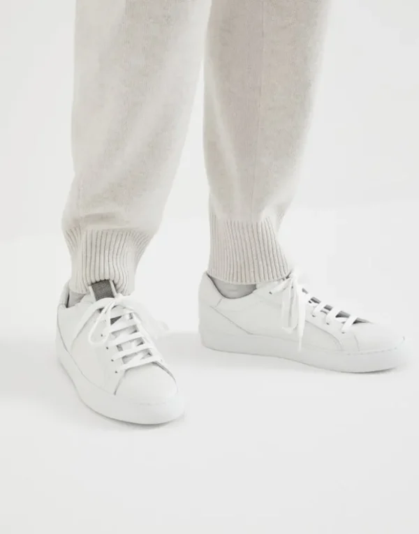 Brunello Cucinelli Sneakers aus mattem Kalbsleder mit Precious Detail | Damen Sneakers