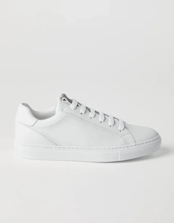 Brunello Cucinelli Sneakers aus mattem Kalbsleder mit Precious Detail | Damen Sneakers