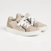 Brunello Cucinelli Sneakers aus Sparkling-Strick und Veloursleder mit Monili | Kinder Schuhe