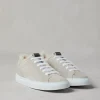 Brunello Cucinelli Sneakers aus Veloursleder mit Futter aus Shearling und Precious Detail | Damen Sneakers