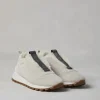 Brunello Cucinelli Sneakers aus Veloursleder mit Futter aus Shearling und Precious Detail | Damen Sneakers