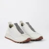 Brunello Cucinelli Sneakers aus Veloursleder und Techno-Stoff mit Precious Detail | Damen Sneakers