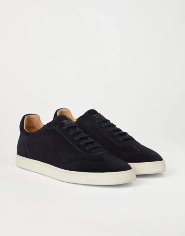 Brunello Cucinelli Sneakers aus Veloursleder mit Latexsohle | Herren Sneakers