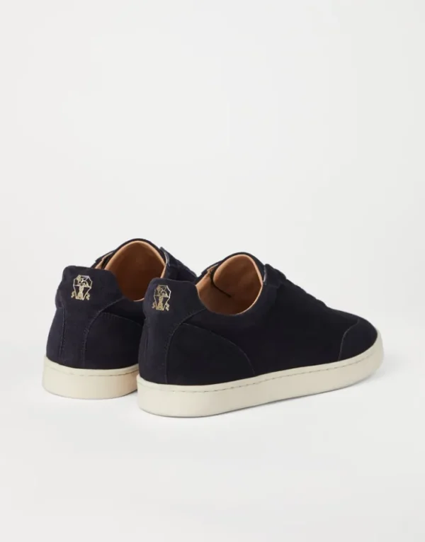 Brunello Cucinelli Sneakers aus Veloursleder mit Latexsohle | Herren Sneakers