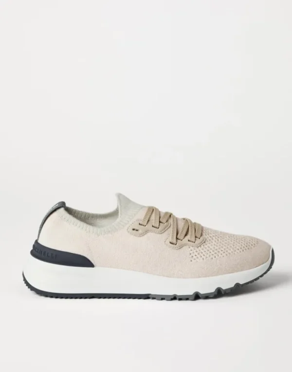 Brunello Cucinelli Sneakers in Chiné-Strick aus Baumwolle | Herren Sneakers