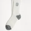 Brunello Cucinelli Socken aus Baumwolle in Rippenstrick mit Intarsie | Kinder Accessoires