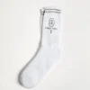 Brunello Cucinelli Socken aus Baumwolle in Rippenstrick mit Tennis-Logo | Kinder Accessoires