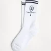 Brunello Cucinelli Socken aus Baumwolle in Rippenstrick mit Tennis-Logo | Kinder Accessoires