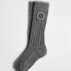 Brunello Cucinelli Socken aus Kaschmir in Rippenstrick mit Patch | Kinder Accessoires