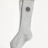 Brunello Cucinelli Socken aus Kaschmir in Rippenstrick mit Patch | Kinder Accessoires