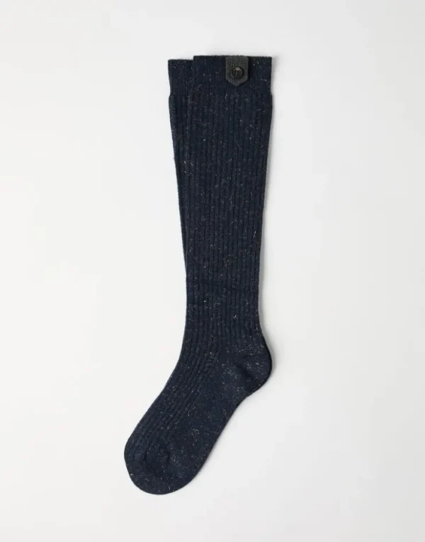 Brunello Cucinelli Socken aus Sparkling-Kaschmir mit „Precious Button Tab“ | Damen Weitere Accessoires