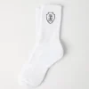 Brunello Cucinelli Socken aus Techno-Baumwolle in Rippenstrick mit gesticktem Logo | Herren Weitere Accessoires