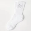 Brunello Cucinelli Socken aus Techno-Baumwolle in Rippenstrick mit gesticktem Logo | Herren Weitere Accessoires