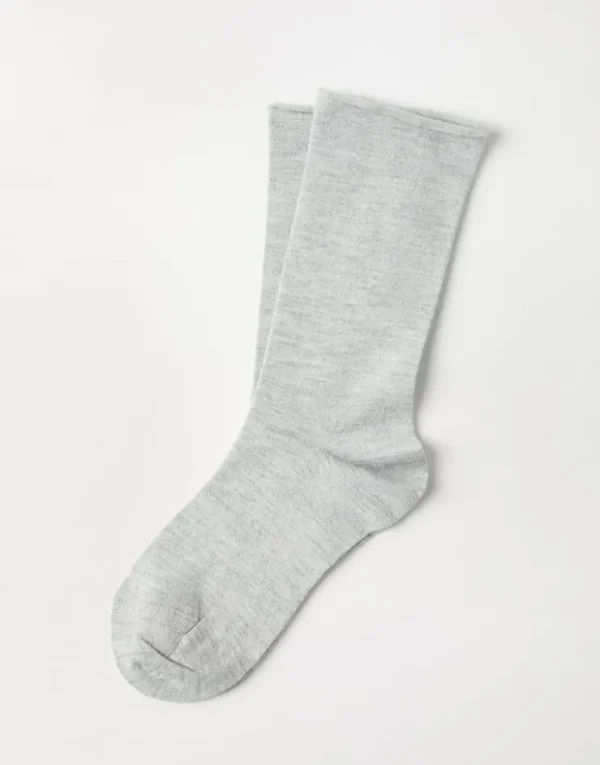 Brunello Cucinelli Socken in Sparkling-Strick aus Kaschmir und Seide | Damen Weitere Accessoires