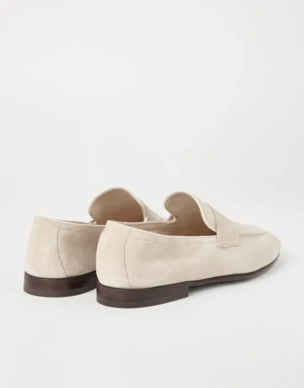 Brunello Cucinelli Soft-Penny-Loafers aus Veloursleder | Herren Mokassins