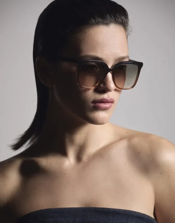 Brunello Cucinelli Sonnenbrille Aurora Ancestry aus Azetat | Damen Brillen | Brillen Damen