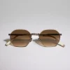 Brunello Cucinelli Sonnenbrille Intarsia Rays aus Titan | Damen Brillen | Brillen Herren