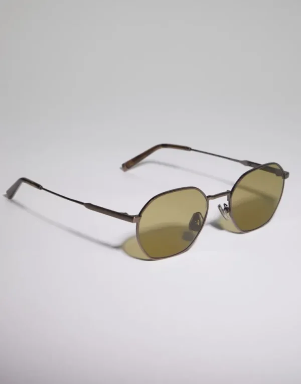 Brunello Cucinelli Sonnenbrille Intarsia Rays aus Titan mit photochromen Gläsern | Damen Brillen | Brillen Herren