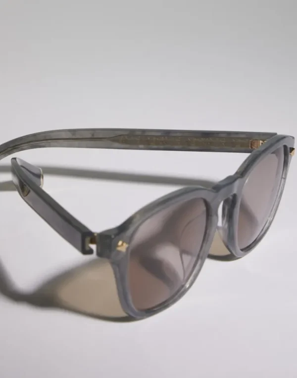 Brunello Cucinelli Sonnenbrille Intarsia Rays aus Azetat | Damen Brillen | Brillen Herren