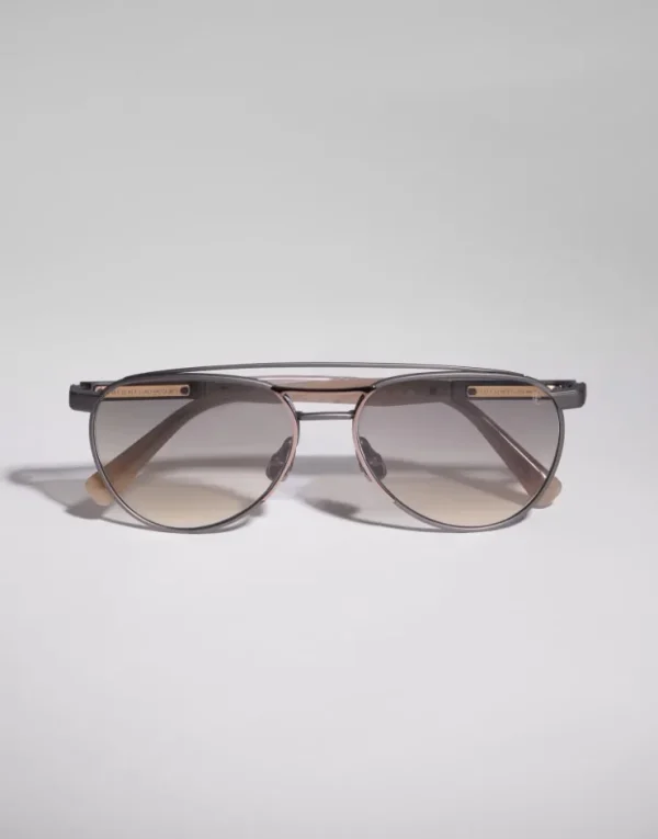 Brunello Cucinelli Sonnenbrille Sartorial Sunset aus Titan | Herren Brillen | Brillen Herren