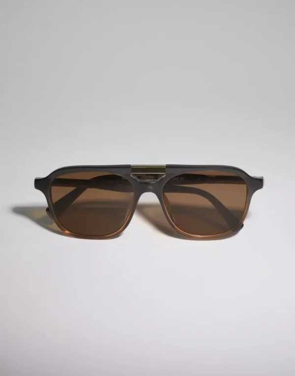 Brunello Cucinelli Sonnenbrille Sartorial Sunset aus Azetat mit polarisierenden Gläsern | Damen Brillen | Brillen Herren