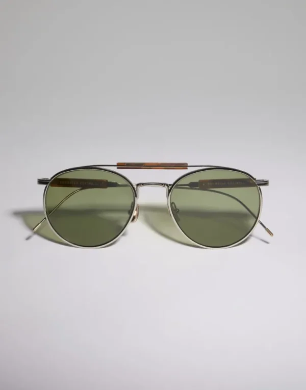 Brunello Cucinelli Sonnenbrille Sartorial Sunset aus Titan | Damen Brillen | Brillen Herren