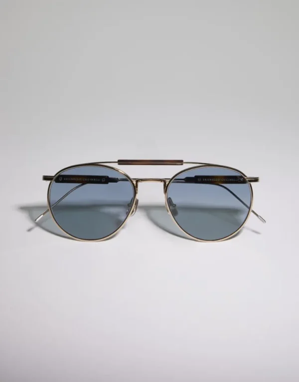 Brunello Cucinelli Sonnenbrille Sartorial Sunset aus Titan | Damen Brillen | Brillen Herren