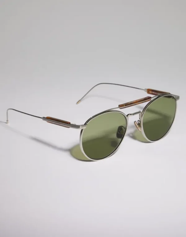 Brunello Cucinelli Sonnenbrille Sartorial Sunset aus Titan | Damen Brillen | Brillen Herren