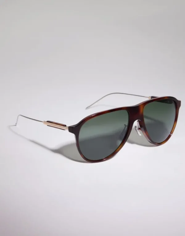 Brunello Cucinelli Sonnenbrille Sartorial Sunset aus Azetat und Titan mit polarisierten Gläsern | Herren Brillen | Brillen Herren