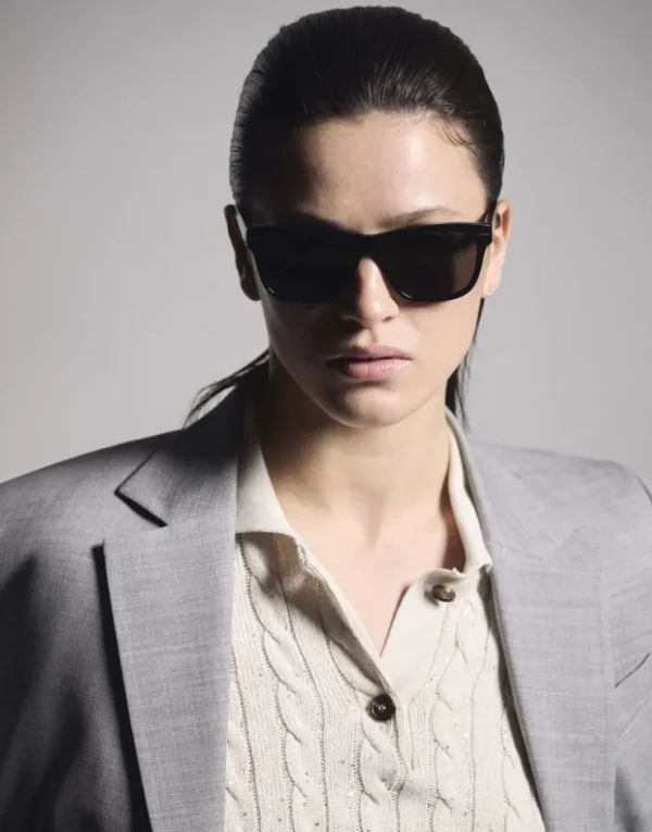 Brunello Cucinelli Sonnenbrille Sartorial Sunset aus Azetat | Damen Brillen | Brillen Herren