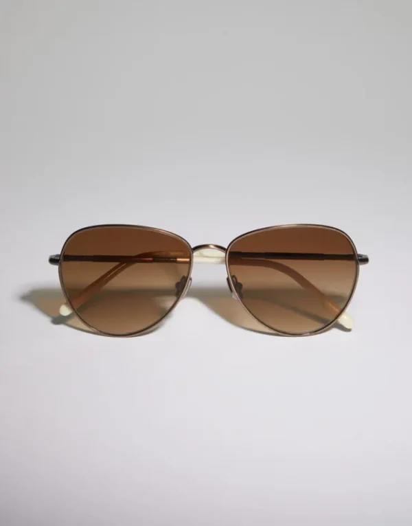 Brunello Cucinelli Sonnenbrille Timeless Reflections aus Titan | Damen Brillen | Brillen Damen