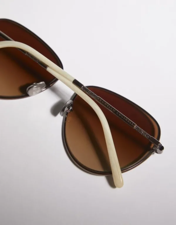 Brunello Cucinelli Sonnenbrille Timeless Reflections aus Titan | Damen Brillen | Brillen Damen