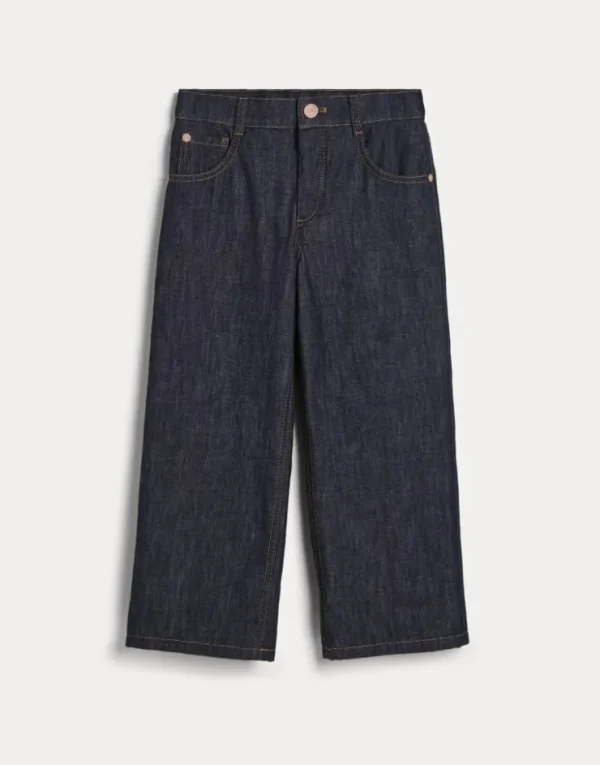 Brunello Cucinelli Straight-Hose aus No-Fade-Denim mit Monili | Kinder Hosen & Röcke