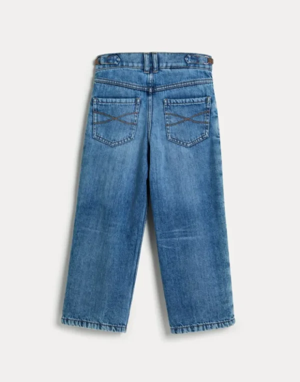 Brunello Cucinelli Straight-Hose aus Soft-Denim mit Monili | Kinder Hosen & Röcke