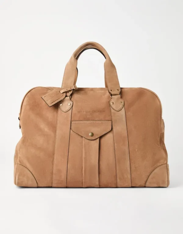 Brunello Cucinelli Street-Tasche aus Kalbsveloursleder | Herren Taschen