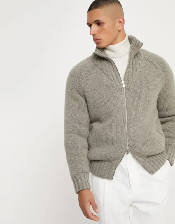 Brunello Cucinelli Strickjacke aus Federkaschmir mit Daunenfüllung | Herren Mäntel & Jacken