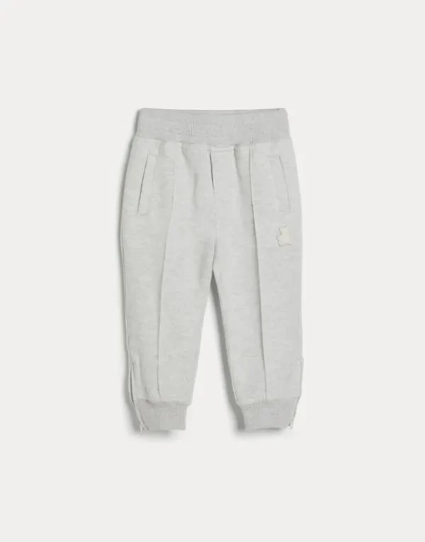 Brunello Cucinelli Sweat-Hose aus Kaschmir mit Biese und Reißverschluss am Beinsaum | Kinder Kleidung (2-6 Jahre)