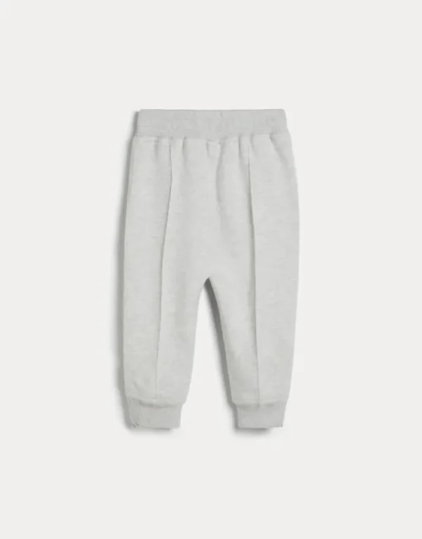 Brunello Cucinelli Sweat-Hose aus Kaschmir mit Biese und Reißverschluss am Beinsaum | Kinder Kleidung (2-6 Jahre)