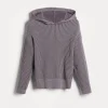 Brunello Cucinelli Sweatshirt aus Sparkling-Baumwolle in durchbrochenem Rippenstrick mit Kapuze | Kinder Strickwaren