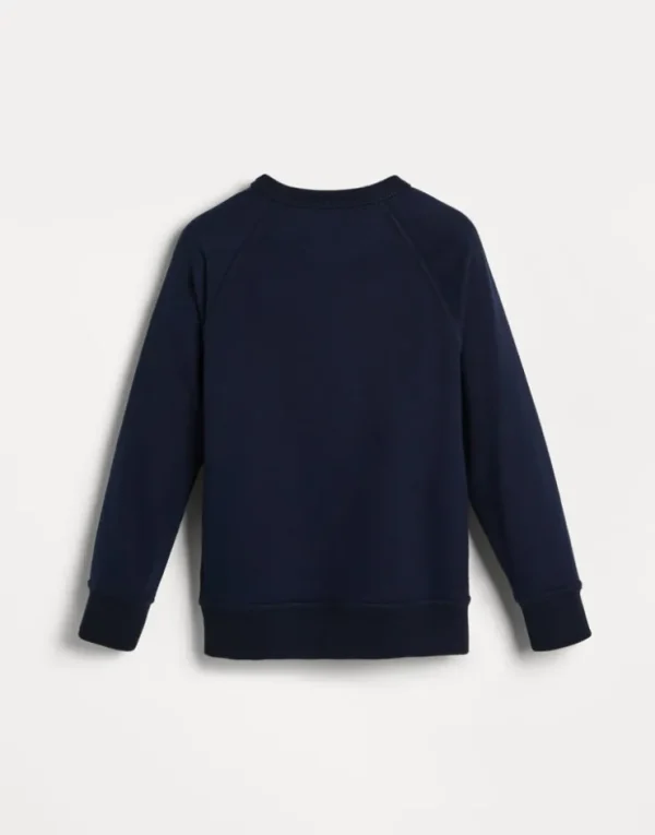 Brunello Cucinelli Sweatshirt aus Techno-Baumwollsweat mit Stickerei und Print | Kinder Travelwear