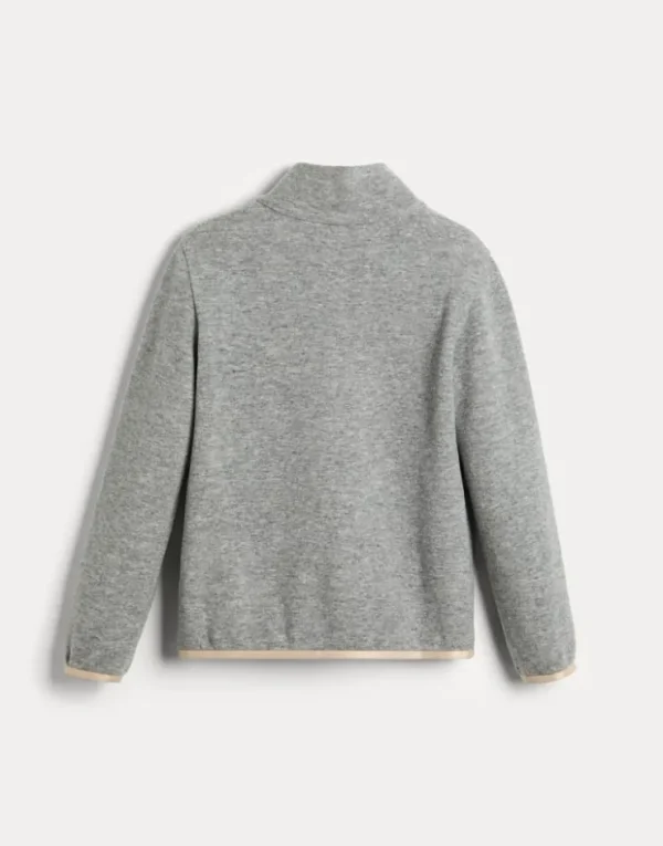 Brunello Cucinelli Sweatshirt aus Techno-Kaschmir und -Baumwolle mit Stehkragen und Reißverschluss | Kinder T-shirts & Hemden