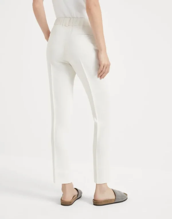 Brunello Cucinelli Tailored Jogger-Hose aus Crêpe-Cady in Seide und Azetat | Damen Hosen