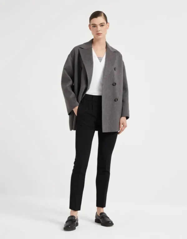 Brunello Cucinelli Tailored Jogger-Hose aus Crêpe-Cady in Seide und Azetat | Damen Hosen