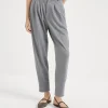 Brunello Cucinelli Tailored-Hose aus Kaschmirjersey | Damen Hosen