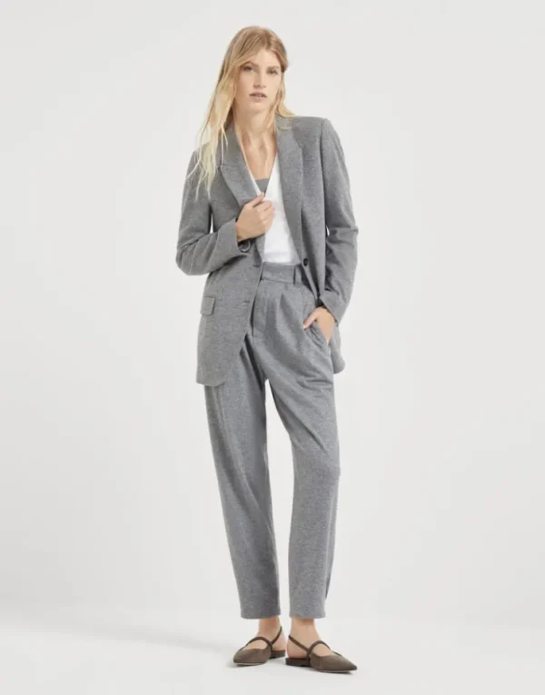 Brunello Cucinelli Tailored-Hose aus Kaschmirjersey | Damen Hosen