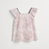 Brunello Cucinelli Top aus Baumwollpopeline mit Blumenprint und Monili | Kinder T-shirts & Hemden