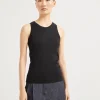 Brunello Cucinelli Top aus Rippenjersey in Baumwollstretch mit Monili | Damen T-shirts & Tops