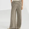 Brunello Cucinelli Track-Hose aus gestreiftem Baumwollstrick | Damen Hosen