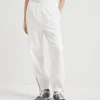 Brunello Cucinelli Track-Hose aus Smooth-Baumwollsweat mit Precious Zipper Cuffs | Damen Travelwear