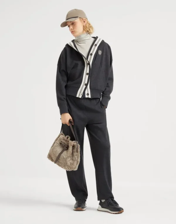 Brunello Cucinelli Track-Hose in Kaschmir-Interlock | Damen Travelwear